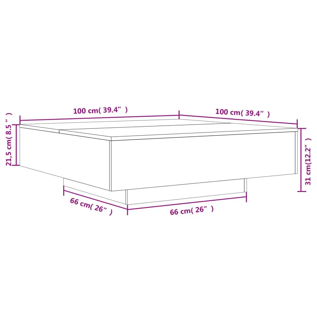 White Modern Coffee Table for Living Rooms