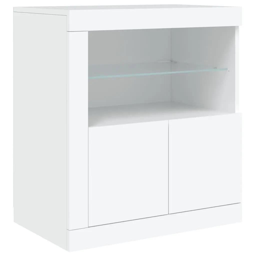 White Sideboard with RGB LED Lighting