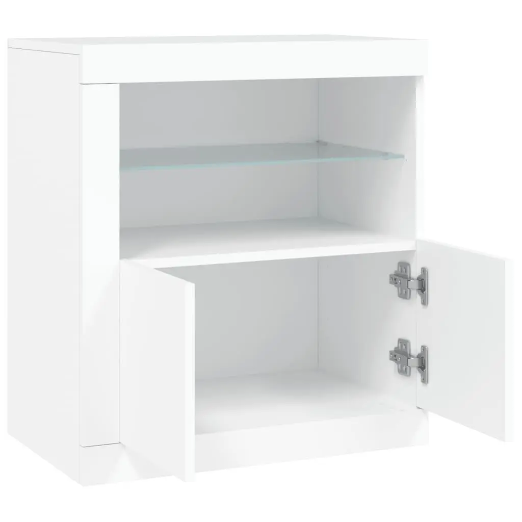 White Sideboard with RGB LED Lighting