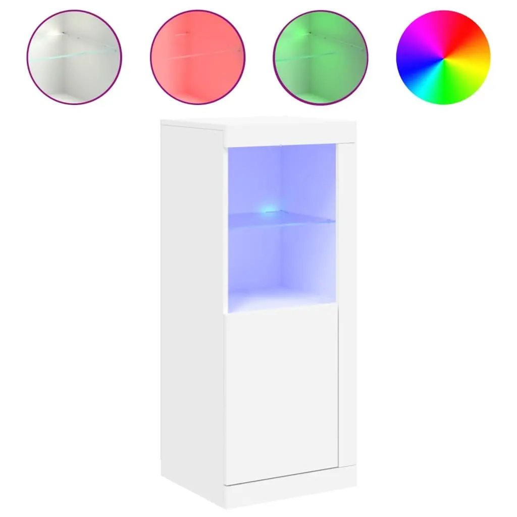 White Sideboard Cabinet with RGB LED Lights