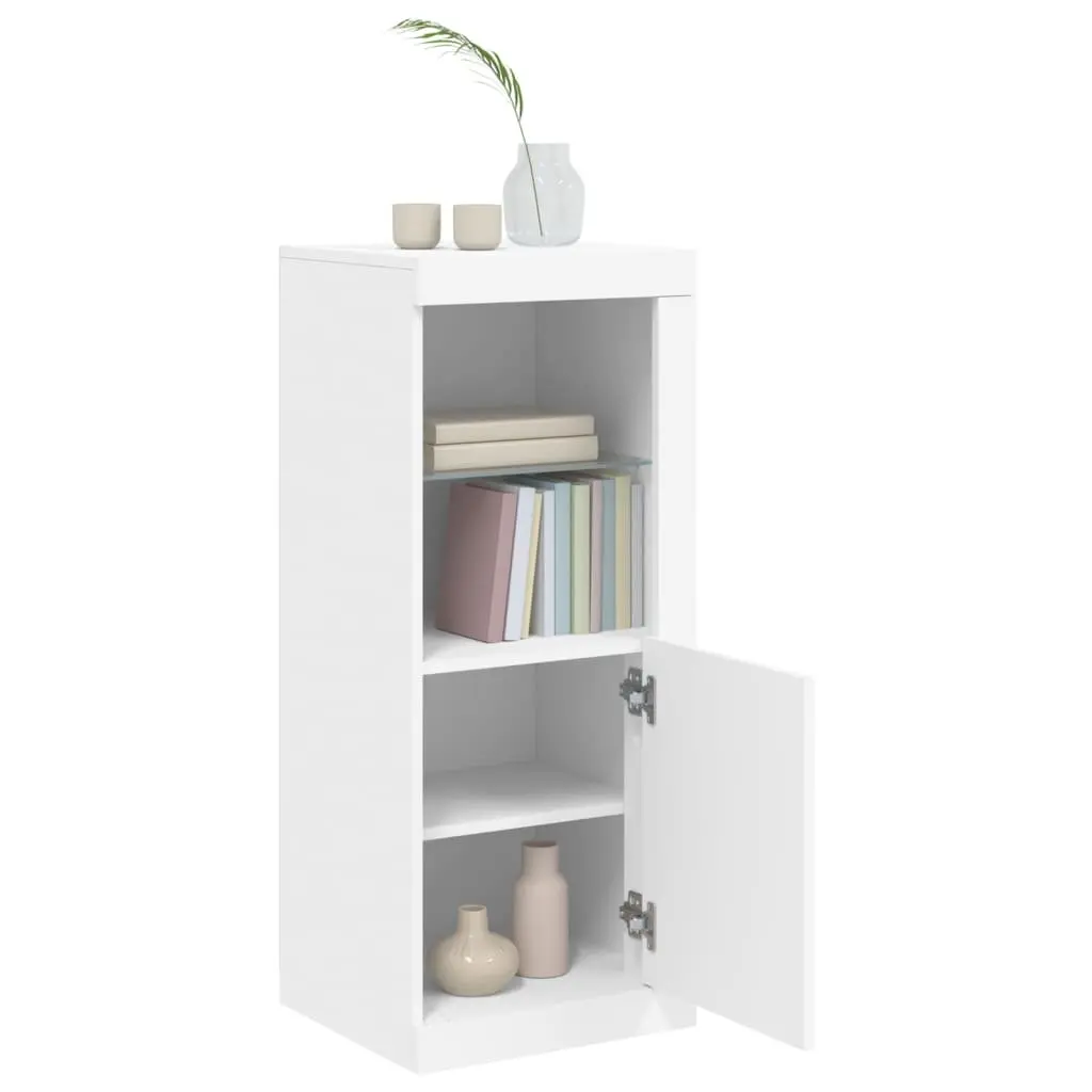 White Sideboard Cabinet with RGB LED Lights