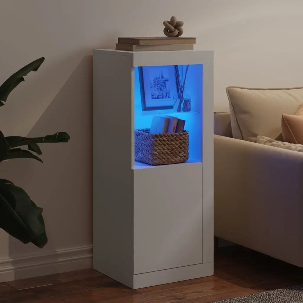 White Sideboard Cabinet with RGB LED Lights