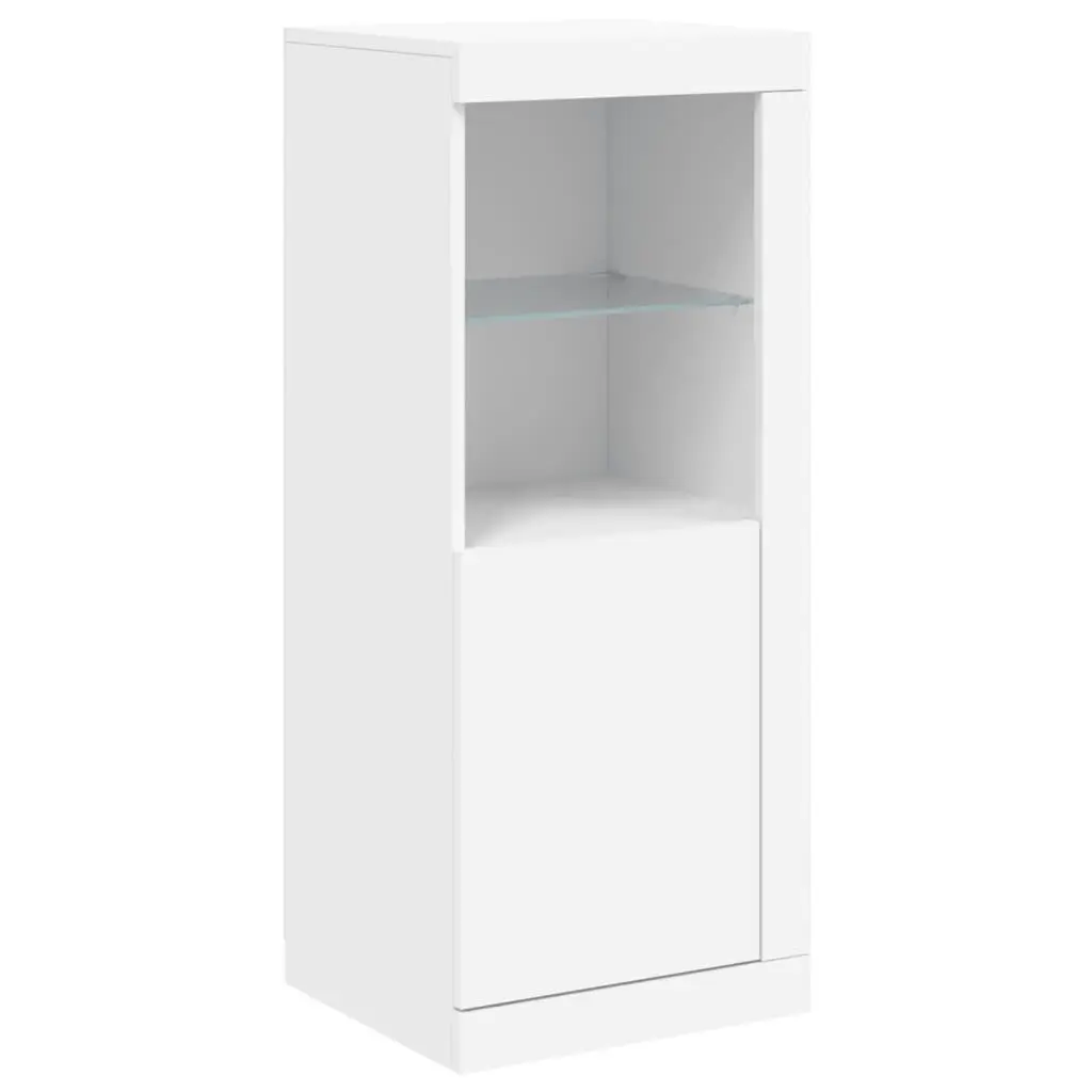 White Sideboard Cabinet with RGB LED Lights