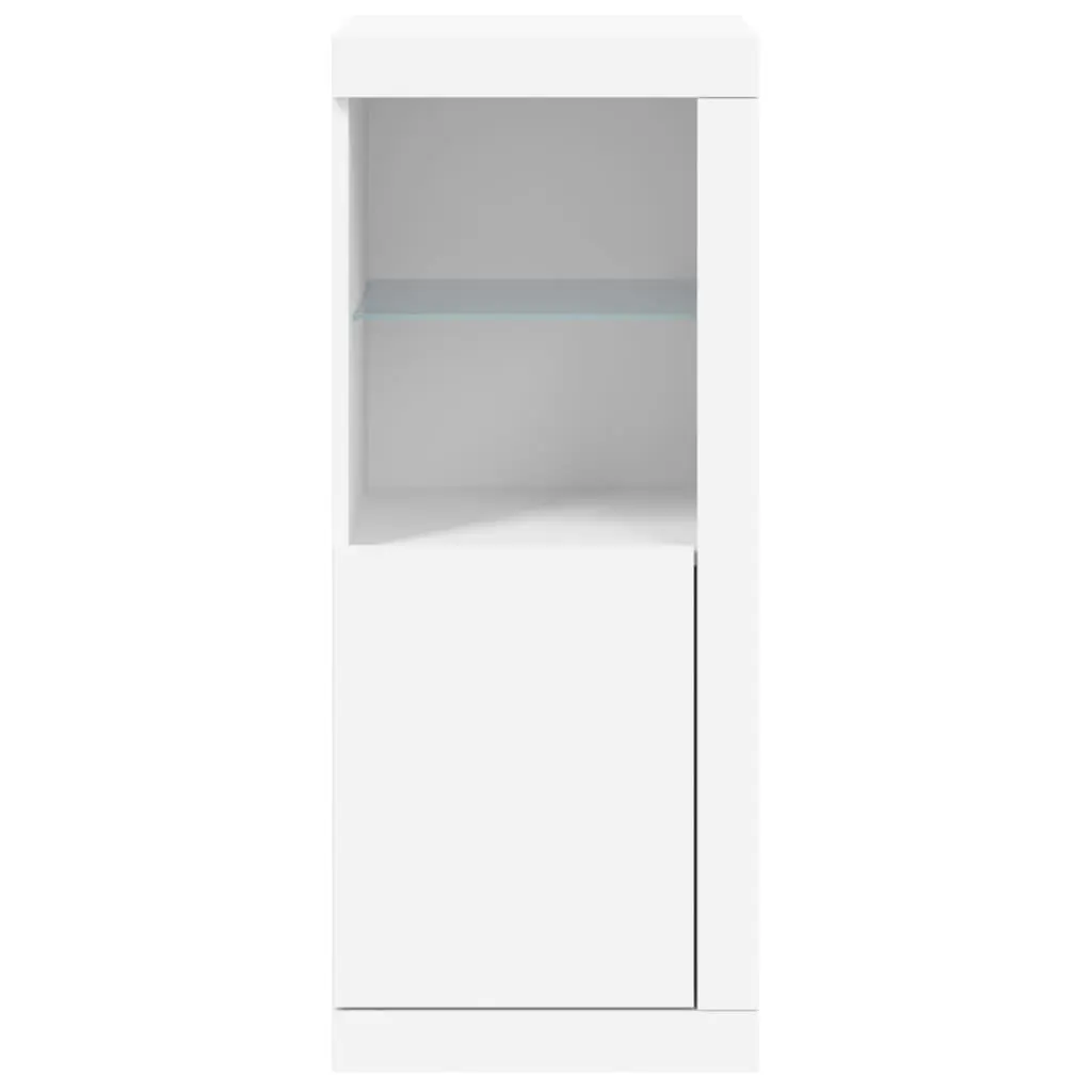 White Sideboard Cabinet with RGB LED Lights