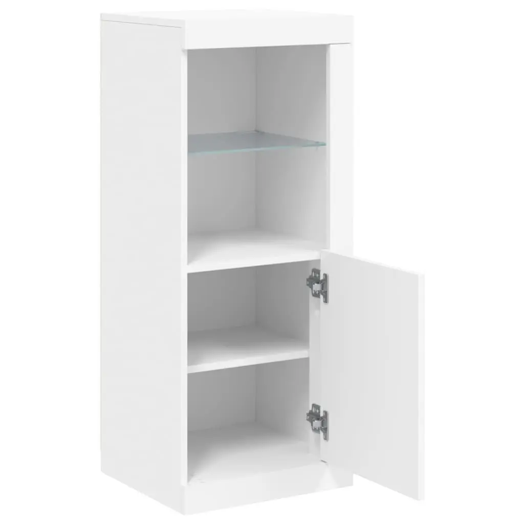 White Sideboard Cabinet with RGB LED Lights