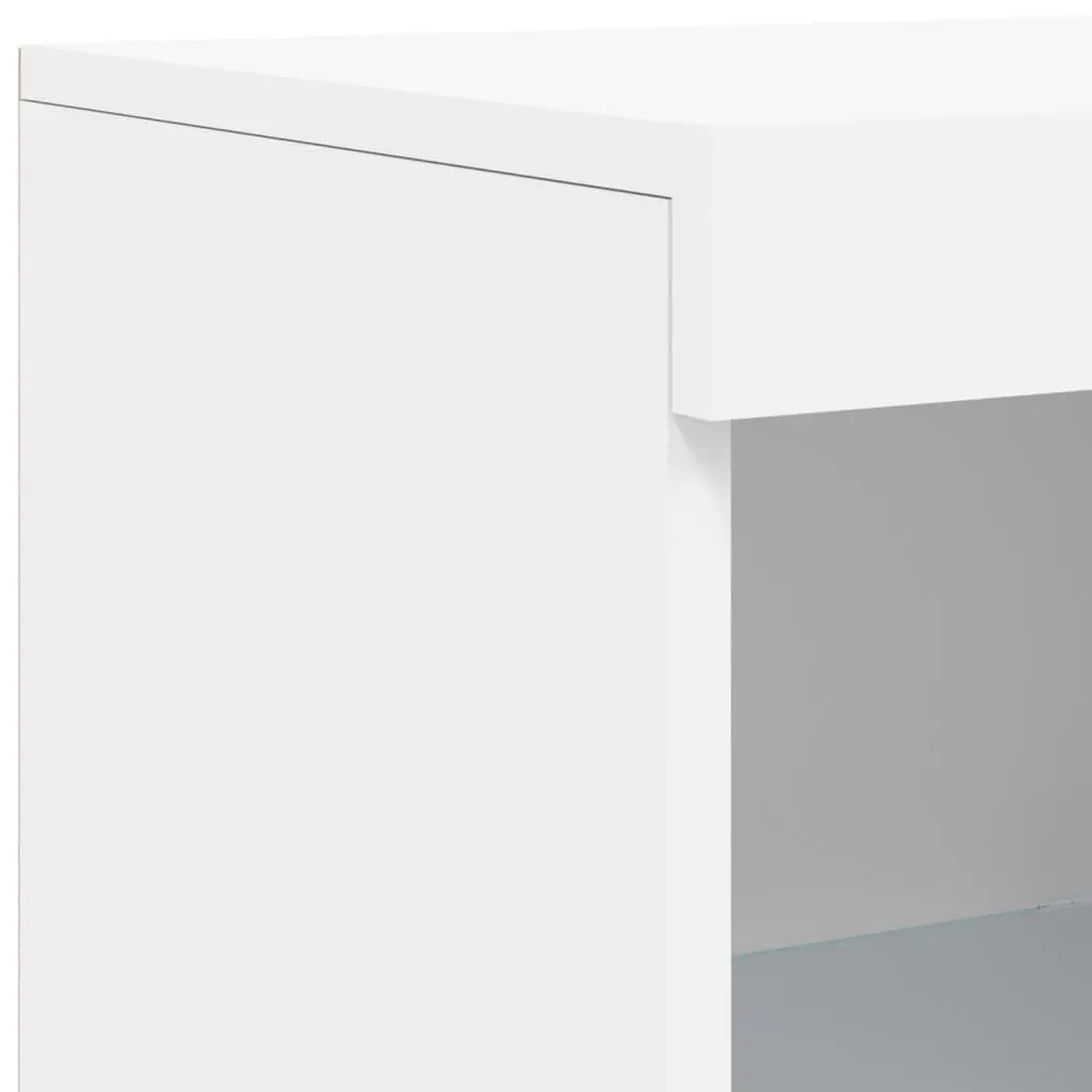 White Sideboard Cabinet with RGB LED Lights