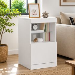 Stylish White Sideboard with RGB LED Lights