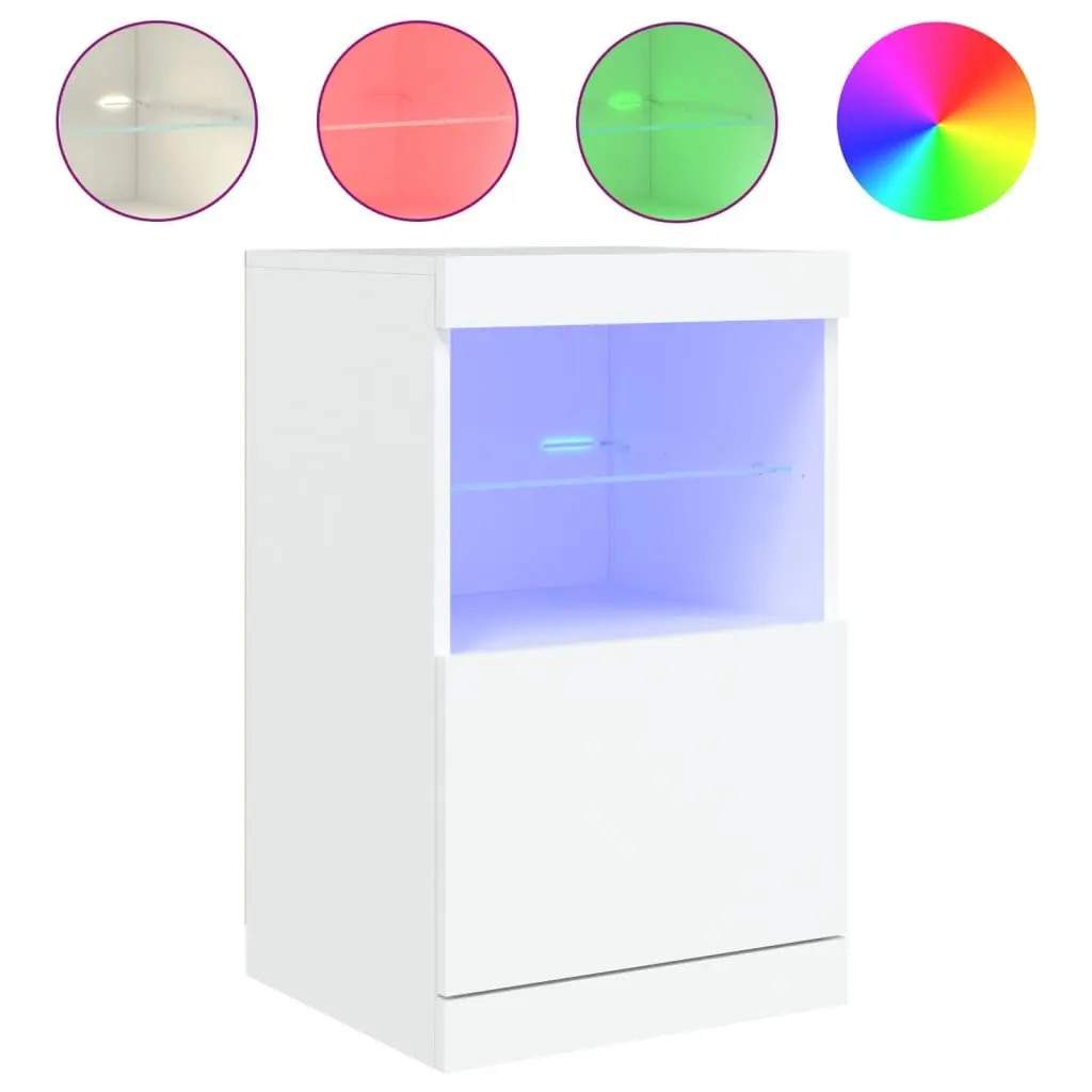 White Sideboard with RGB LED Lights
