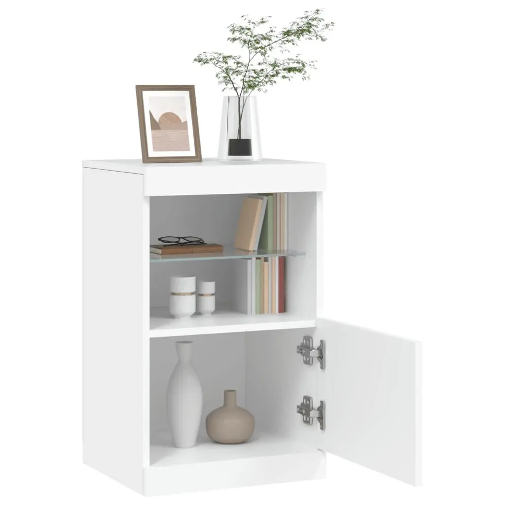 White Sideboard with RGB LED Lights