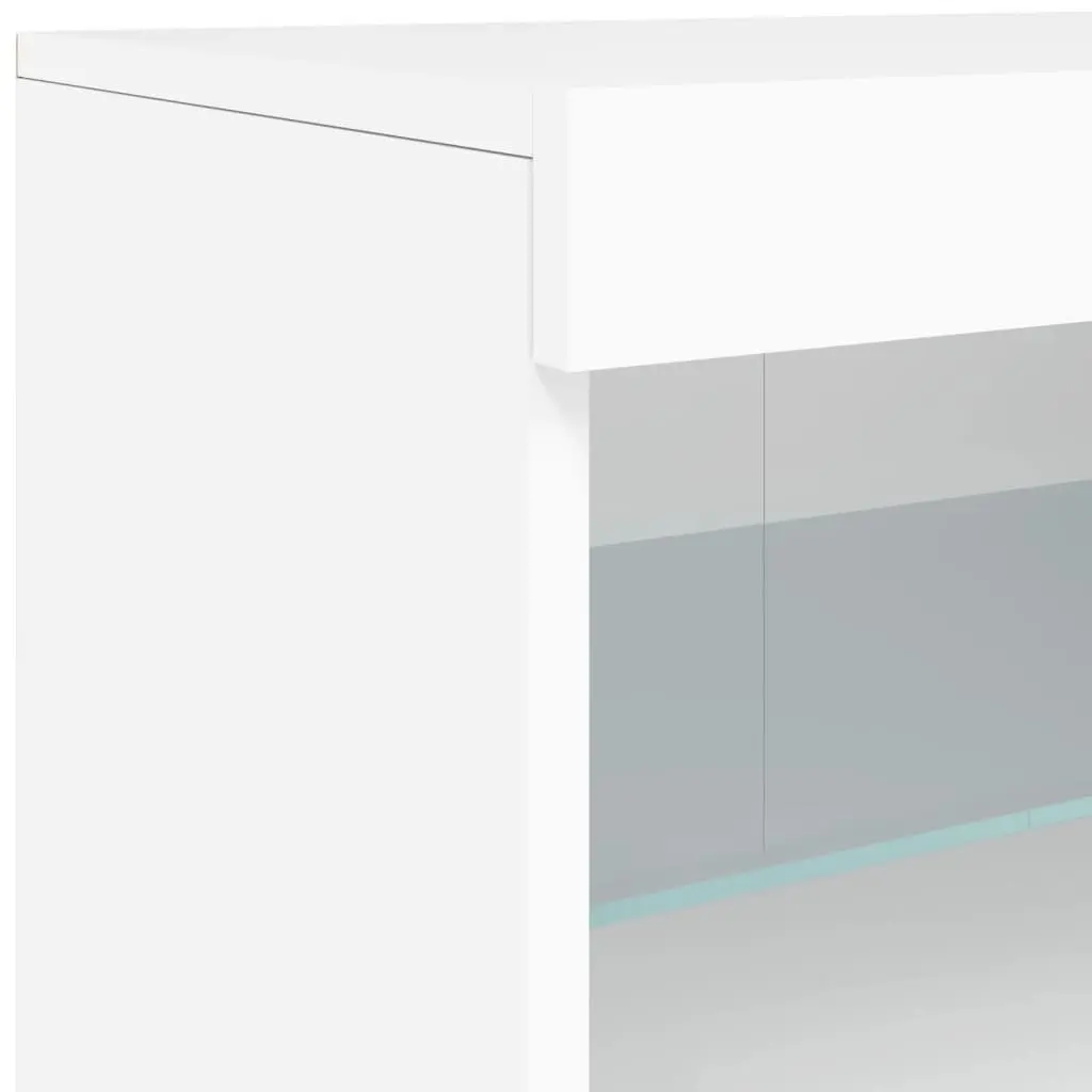 White Sideboard with RGB LED Lights