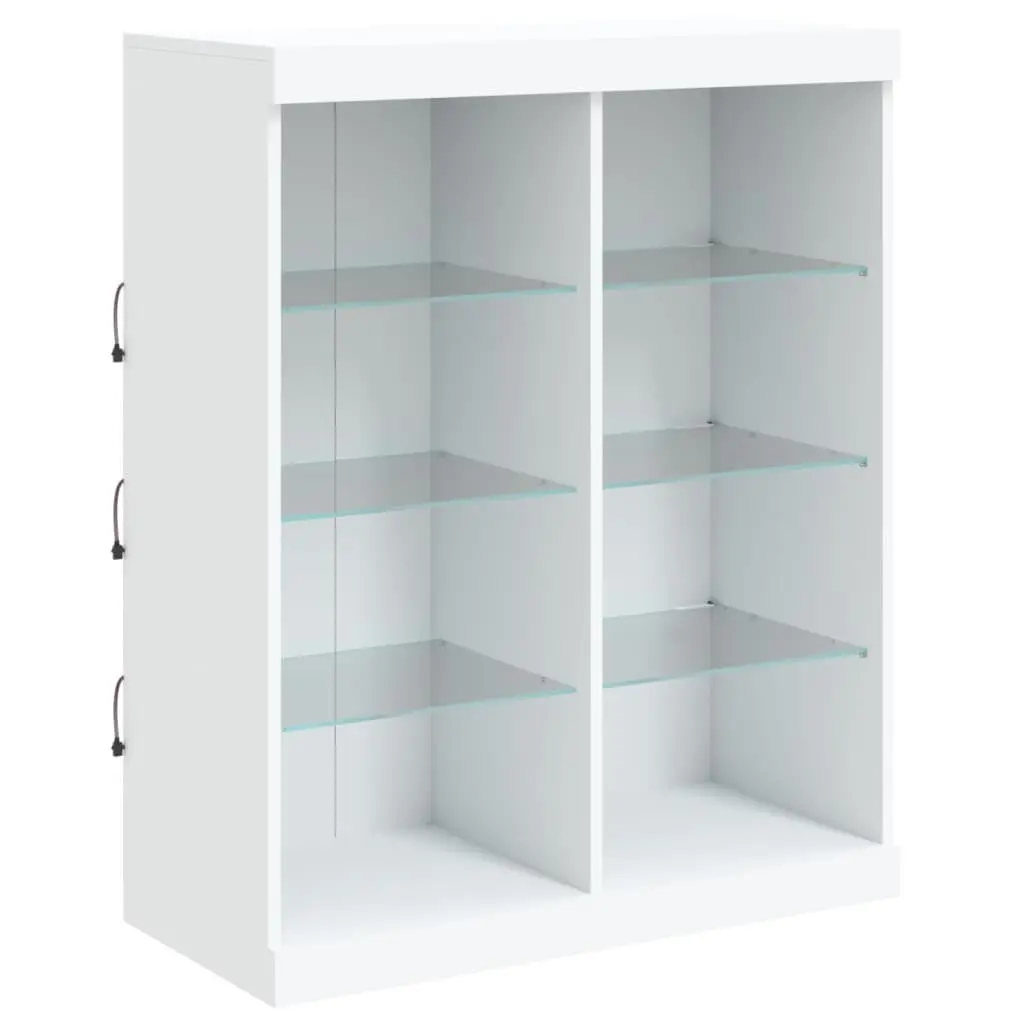 White Sideboard with RGB LED Lights 81x37x100cm