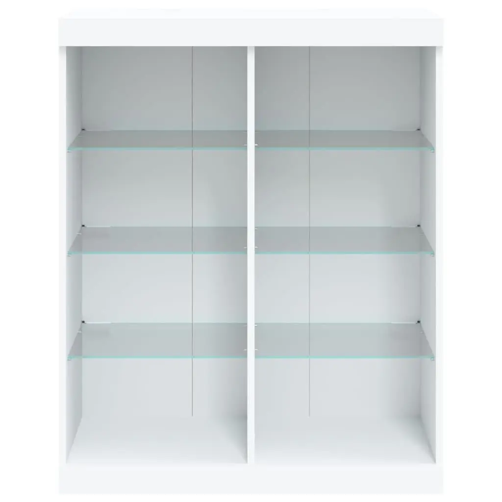 White Sideboard with RGB LED Lights 81x37x100cm