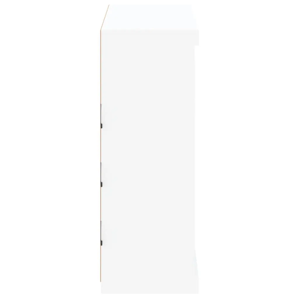 White Sideboard with RGB LED Lights 81x37x100cm