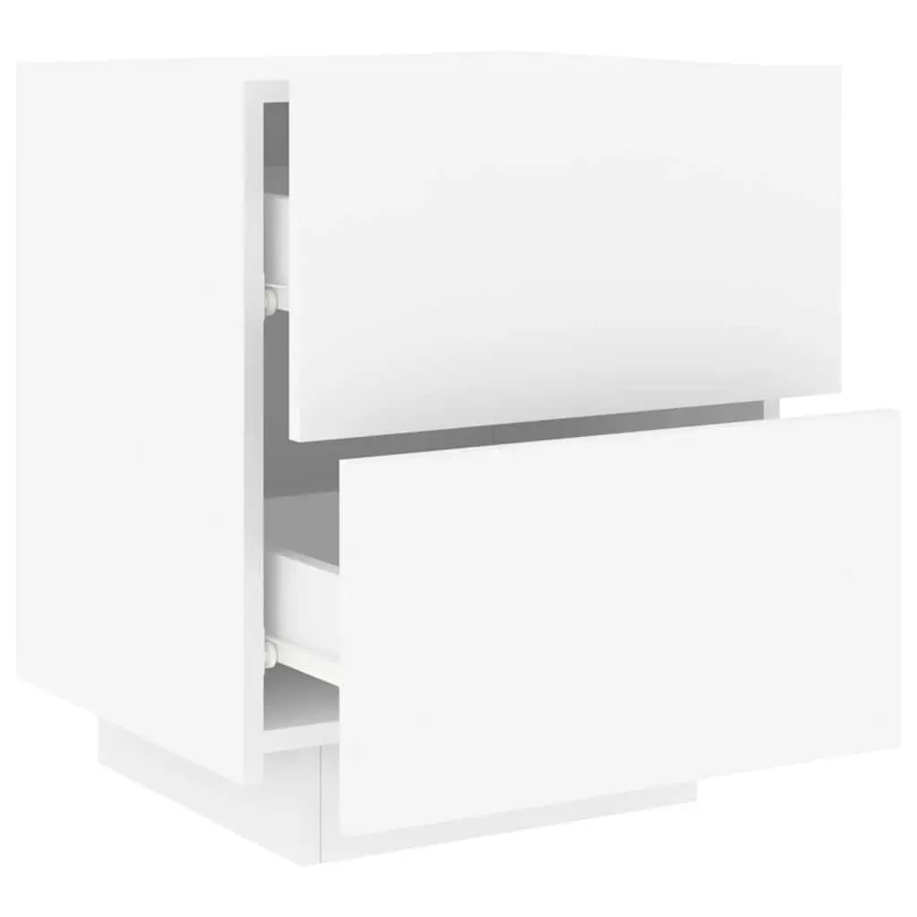 Bedside Cabinet Set with Customisable RGB LED Lights