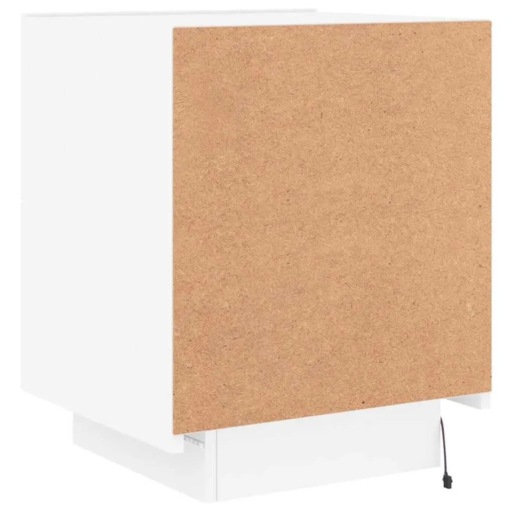 Bedside Cabinet Set with Customisable RGB LED Lights