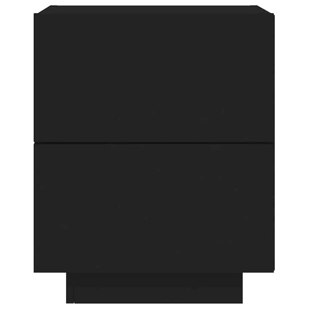 Black Bedside Cabinets with RGB LED Lights