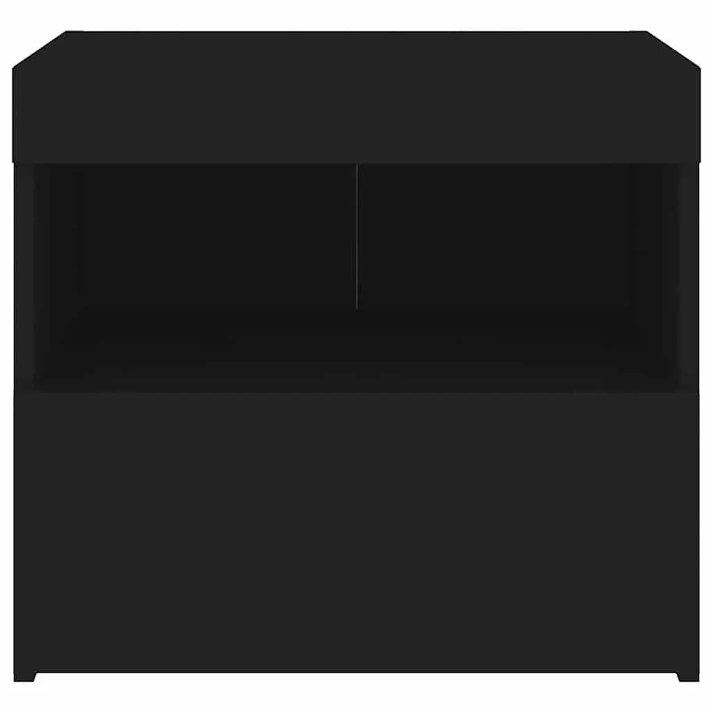 Bedside Cabinet with RGB LED Lighting in Black