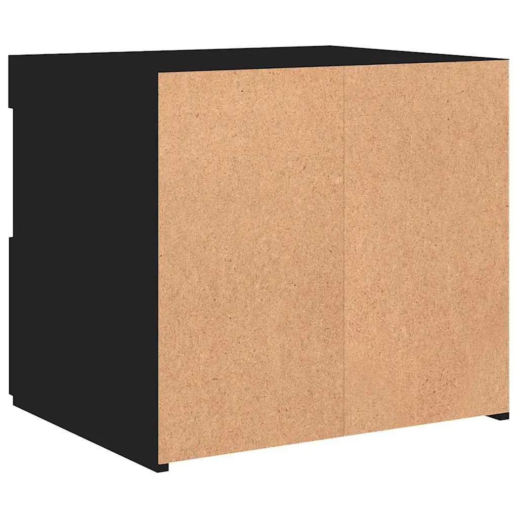 Bedside Cabinet with RGB LED Lighting in Black