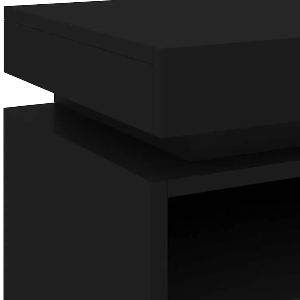 Bedside Cabinets Engineered Wood 40x39x48.5cm Black 2 Pieces