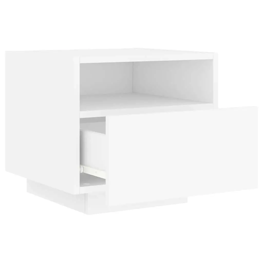 Bedside Table Engineered Wood 40x39x37 cm White Set of 2