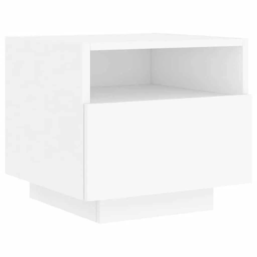 Bedside Table Engineered Wood 40x39x37 cm White Set of 2