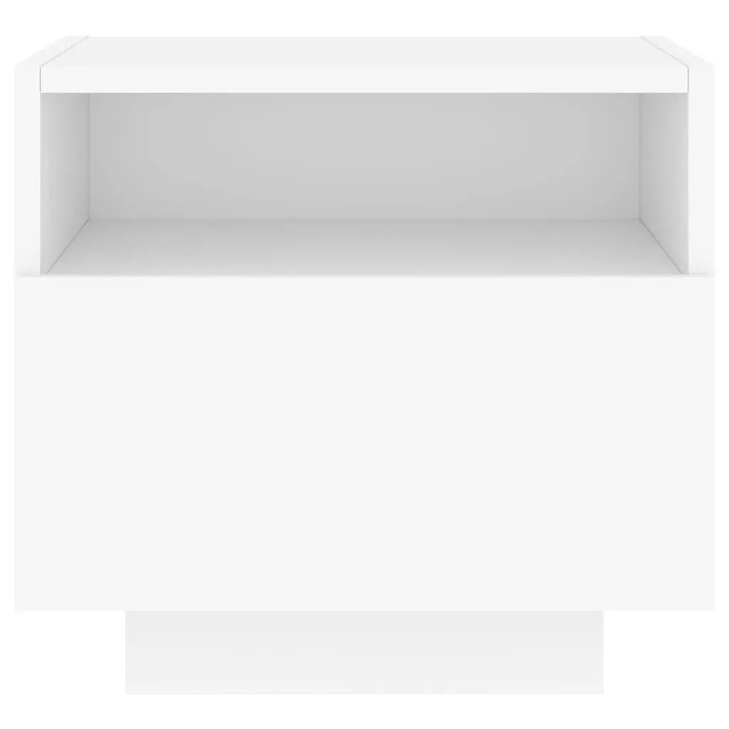 Bedside Table Engineered Wood 40x39x37 cm White Set of 2
