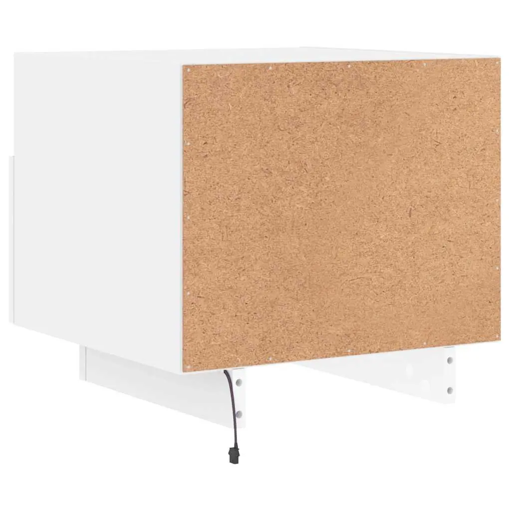 Bedside Table Engineered Wood 40x39x37 cm White Set of 2