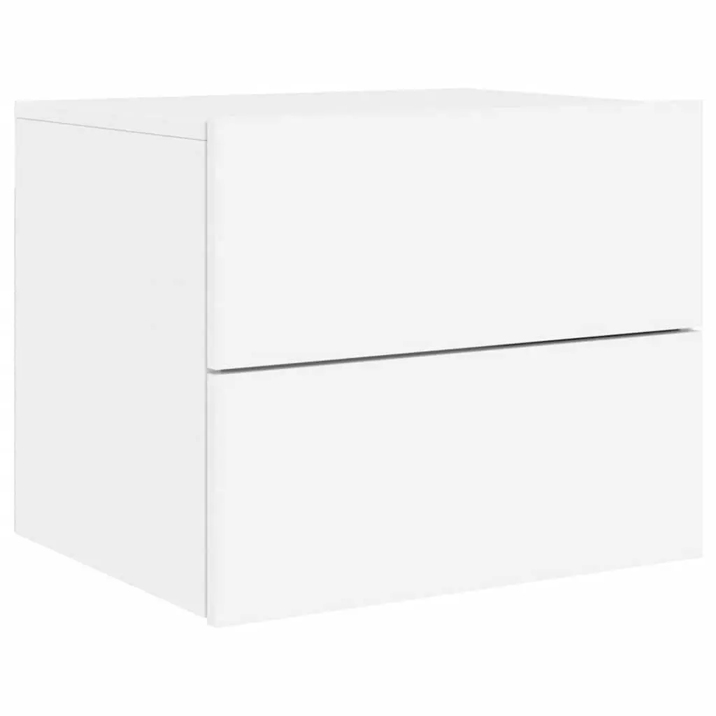 Wall-mounted Bedside Cabinet with RGB LED Lights