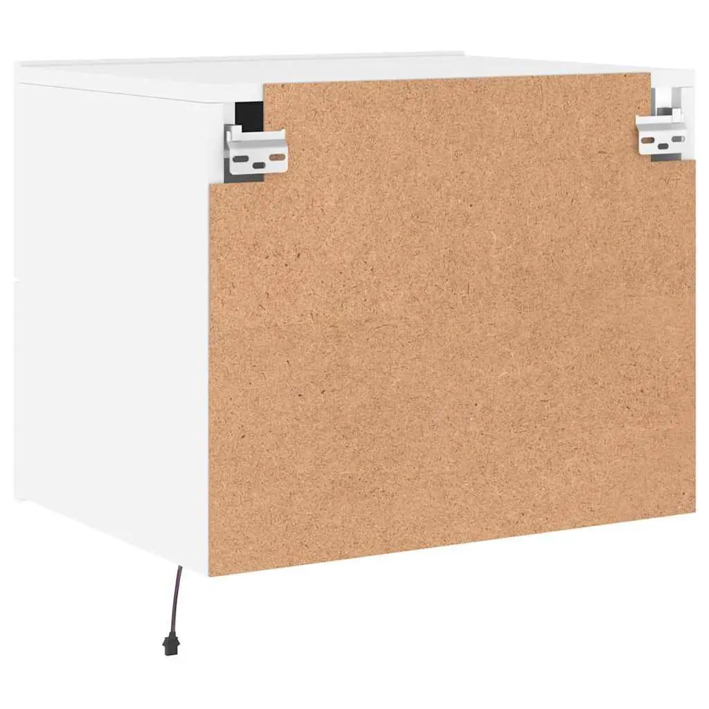 Wall-mounted Bedside Cabinet with RGB LED Lights