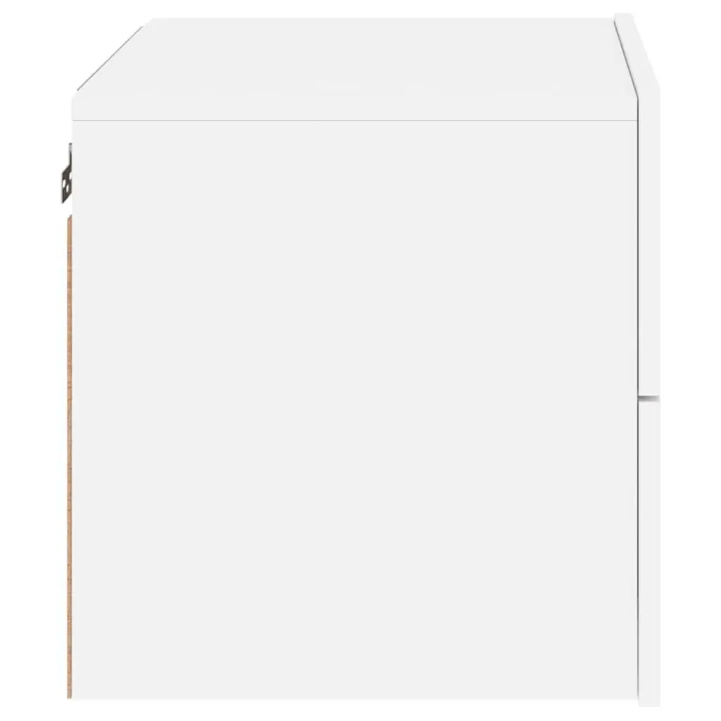 Wall-mounted Bedside Cabinet with RGB LED Lights
