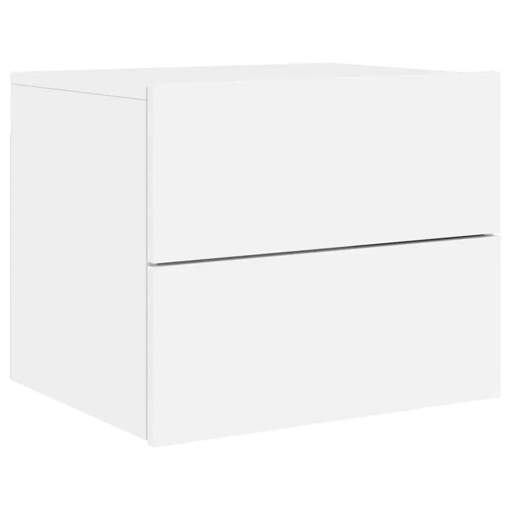 Wall-Mounted Bedside Cabinet Set with RGB LED Lights
