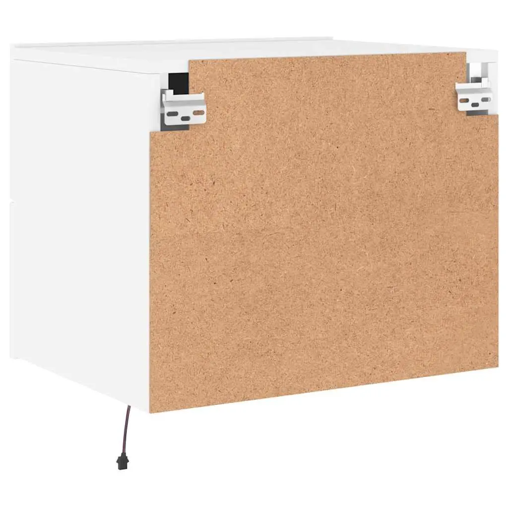 Wall-Mounted Bedside Cabinet Set with RGB LED Lights