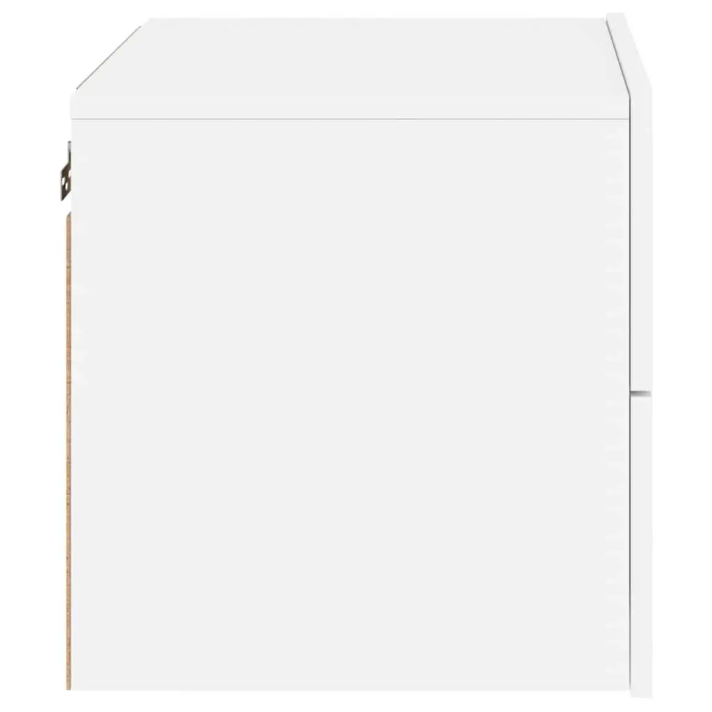 Wall-Mounted Bedside Cabinet Set with RGB LED Lights
