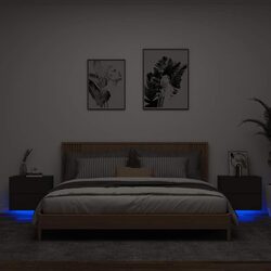 Premium Wall-mounted Bedside Cabinets with RGB LED Lights