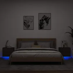 Premium Wall-mounted Bedside Cabinets with RGB LED Lights