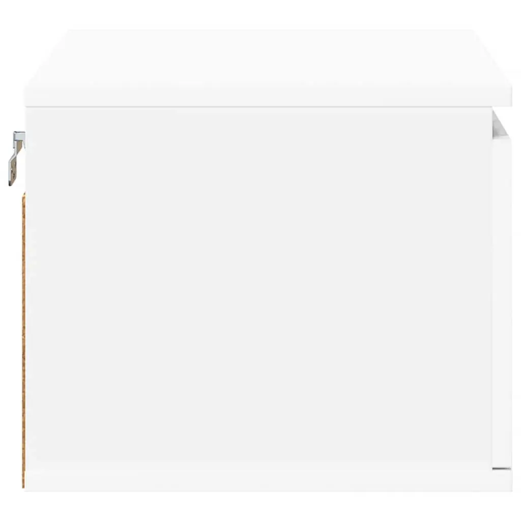 Wall-Mounted Bedside Cabinet with RGB LED
