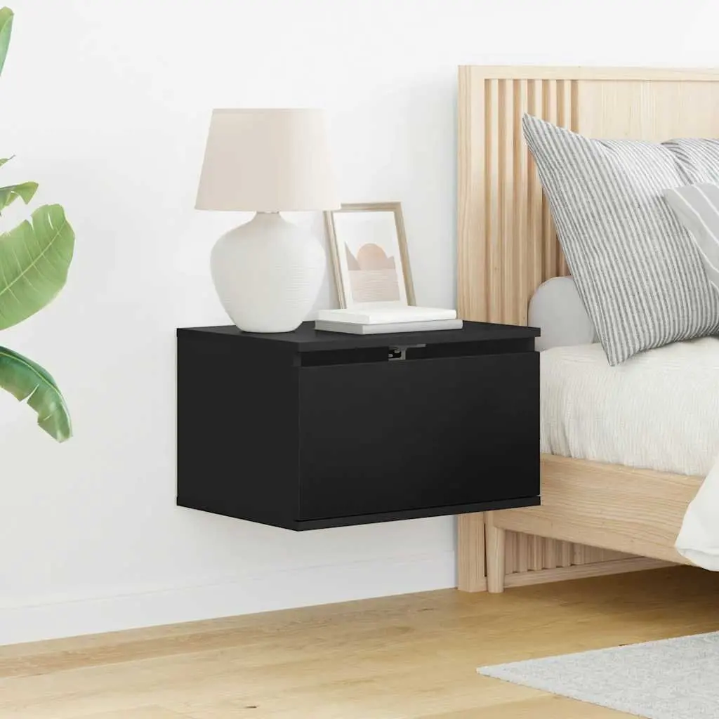Wall-mounted Bedside Cabinets with RGB LED Lights