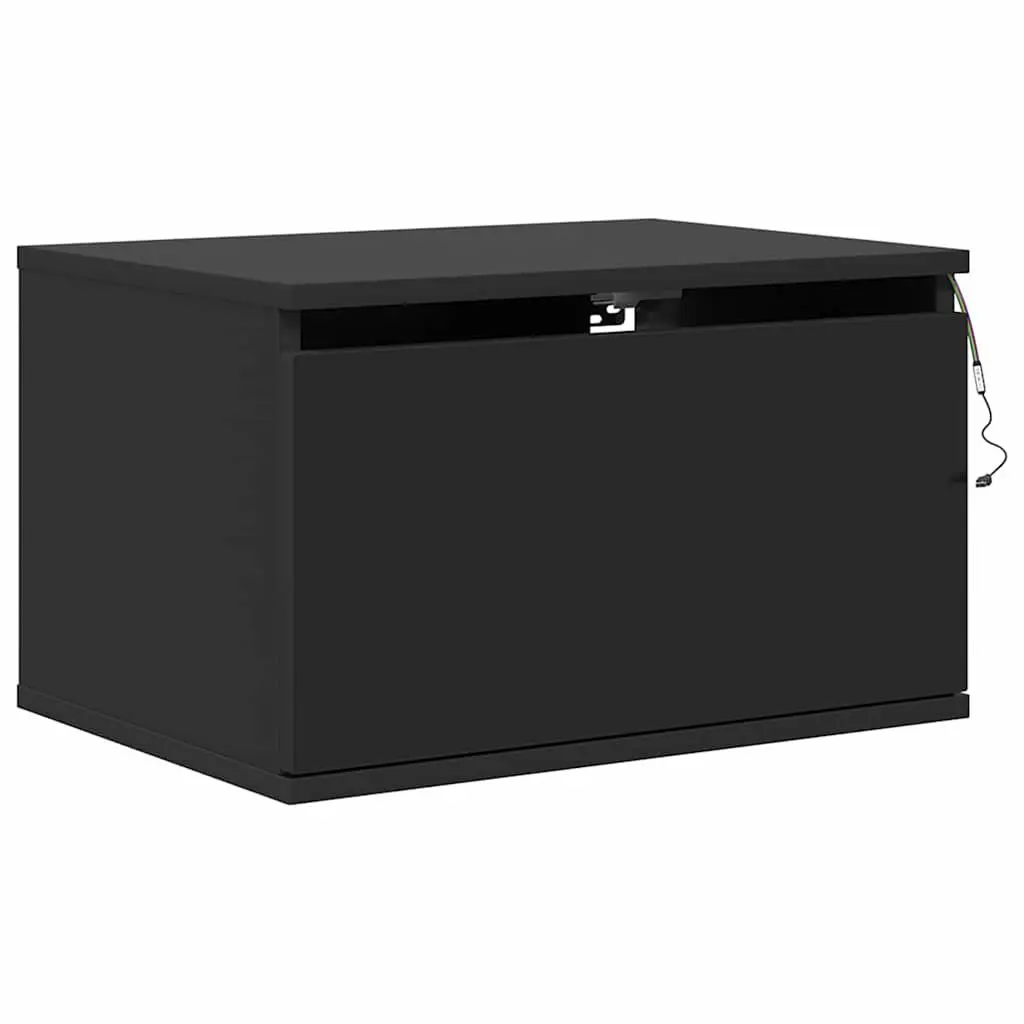 Wall-mounted Bedside Cabinets with RGB LED Lights