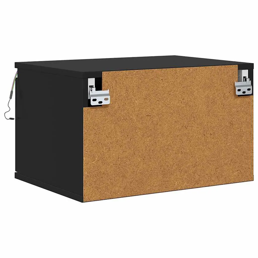 Wall-mounted Bedside Cabinets with RGB LED Lights