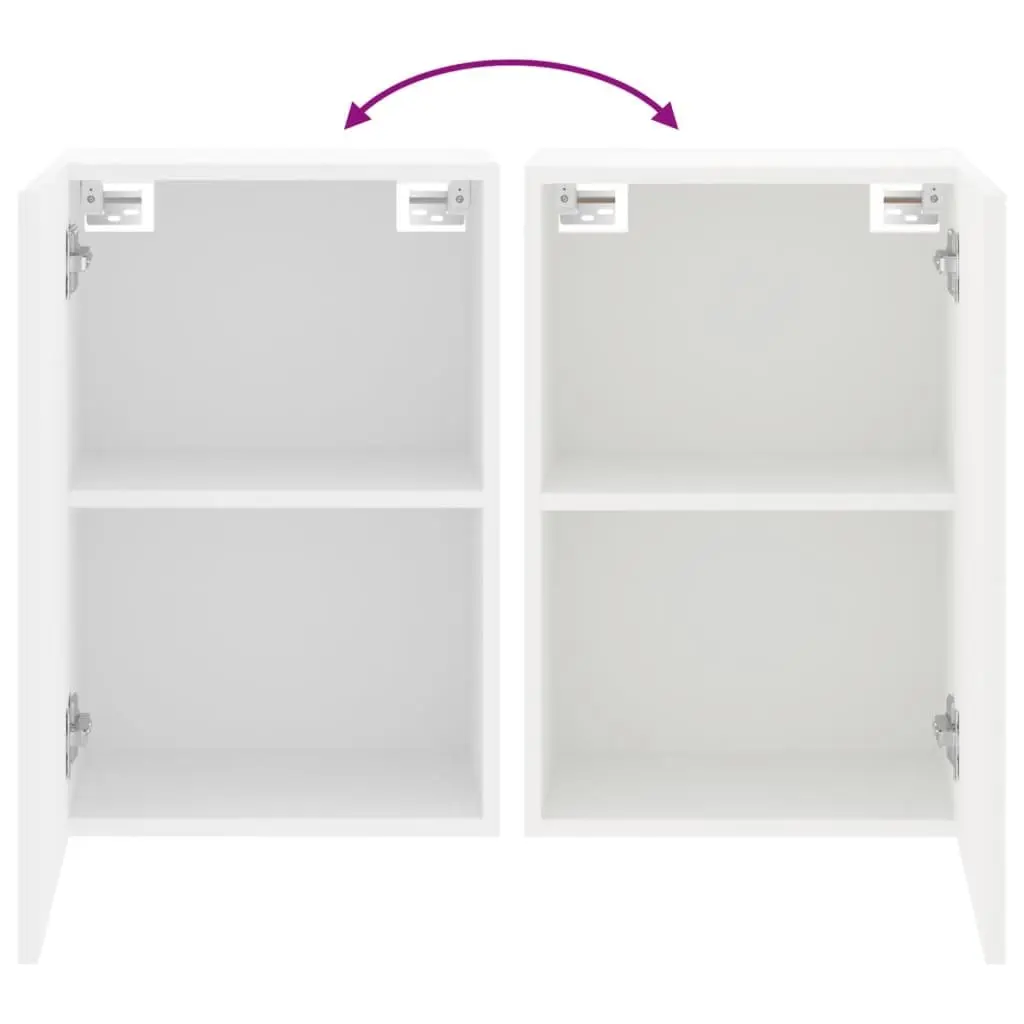 TV Wall Cabinets Engineered Wood 40.5x30x60cm White 2 Piece