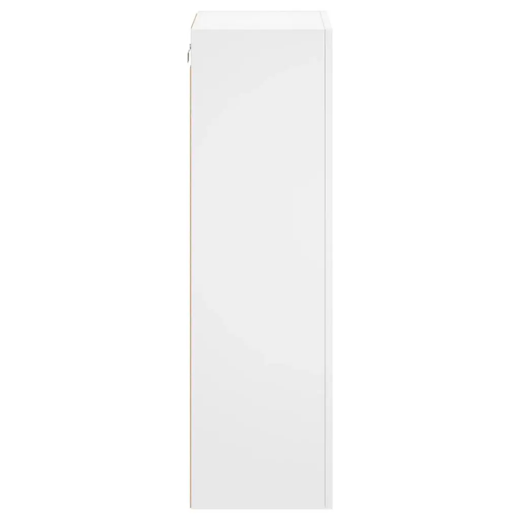 White Floating Wall-Mounted TV Cabinet with Storage