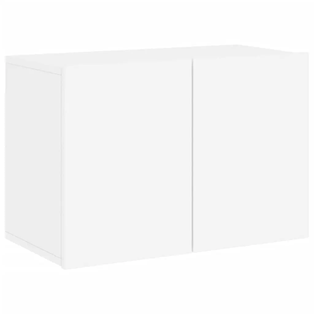 TV Stand Engineered Wood 60x30x41cm White Wall-mounted Storage Unit