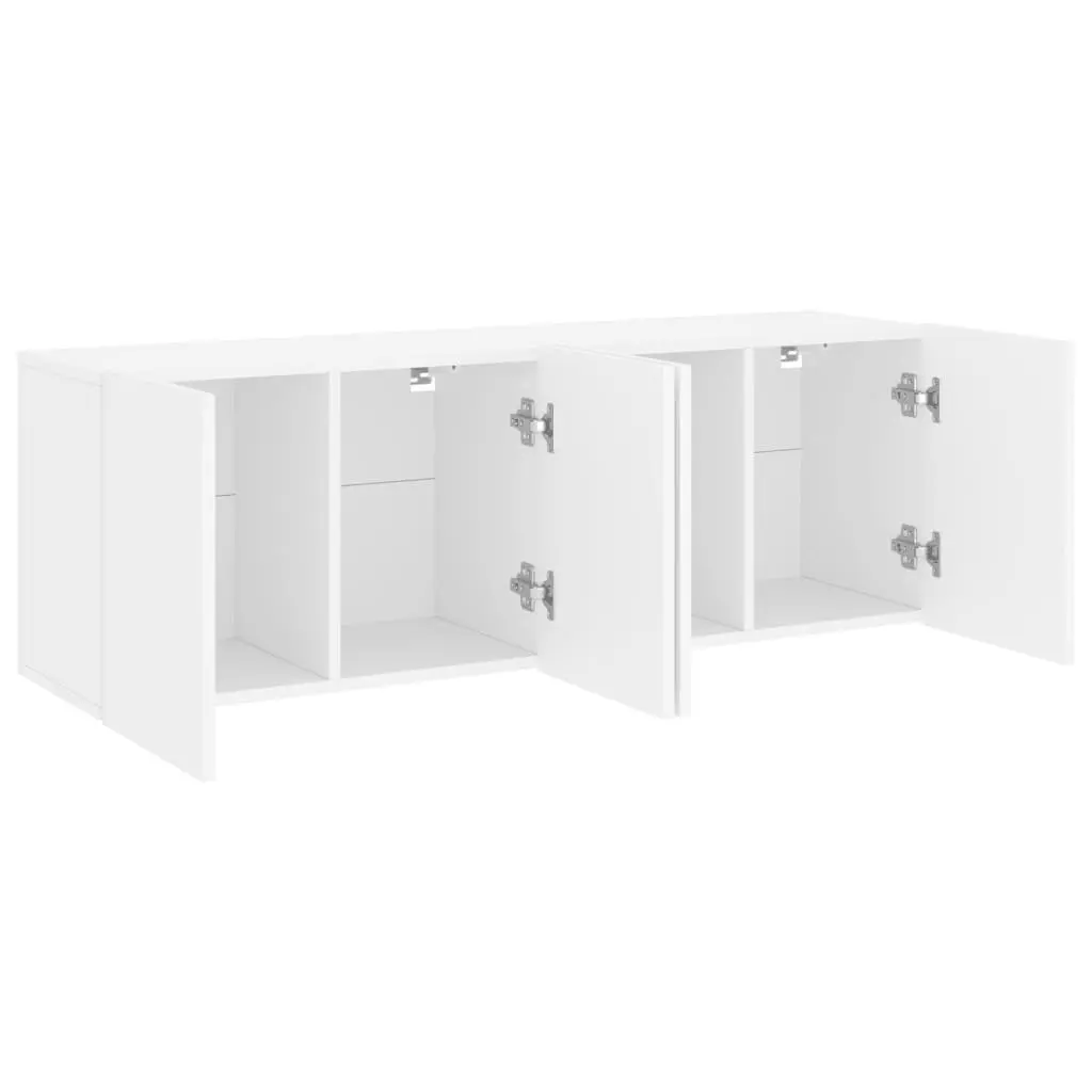 Wall-Mounted TV Cabinets 2 pcs White Storage Units