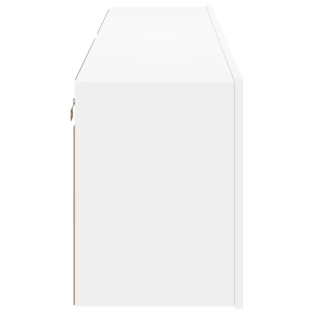 Wall-Mounted TV Cabinets 2-Piece Set in White