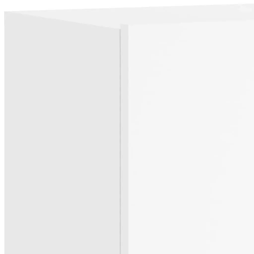 Wall-Mounted TV Cabinets 2-Piece Set in White