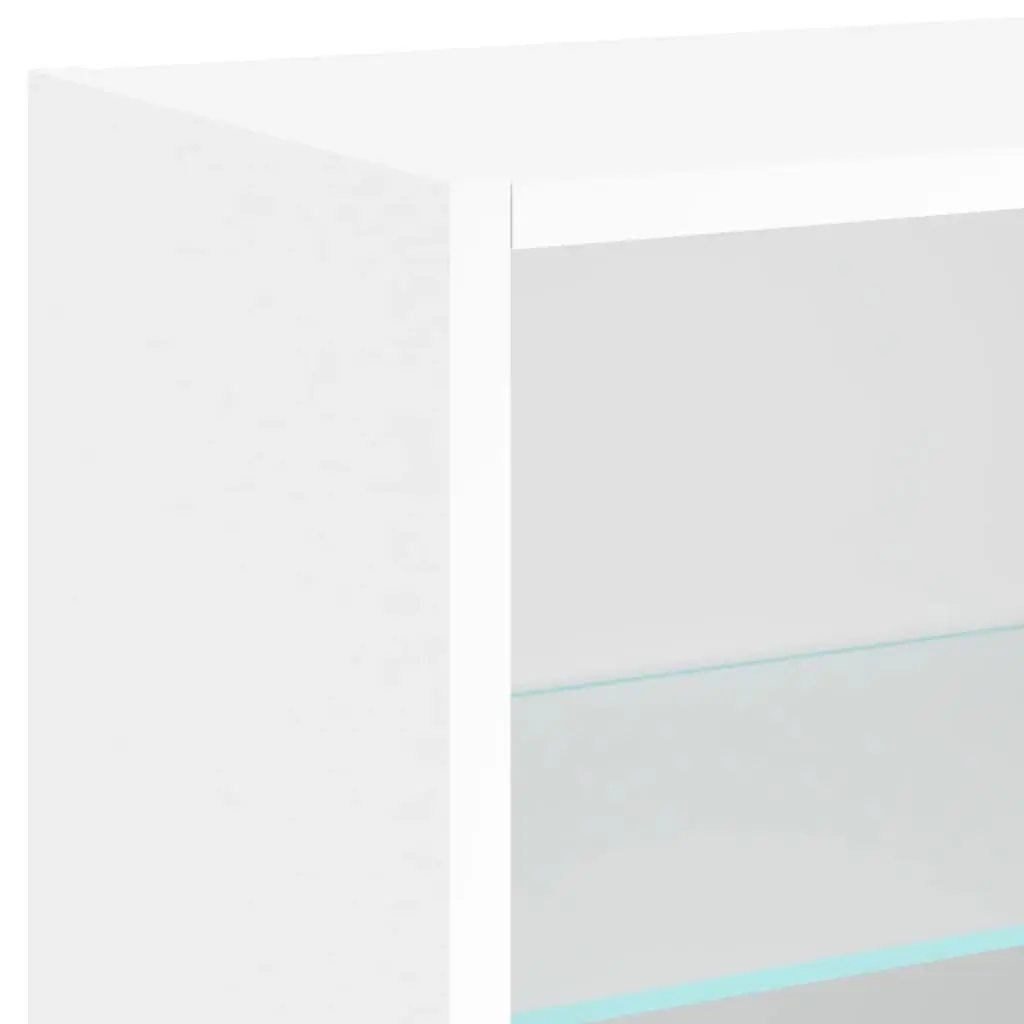 Wall-Mounted Bedside Cabinet with RGB LED Lights