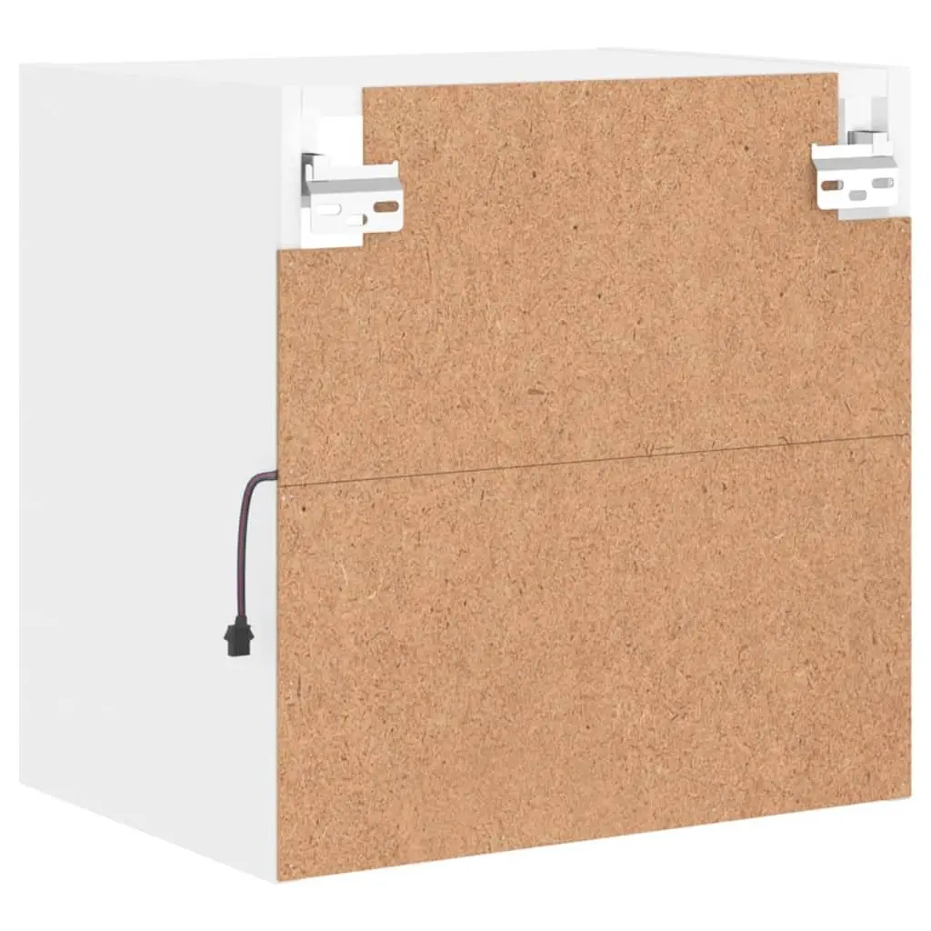 Wall-Mounted Bedside Cabinet with RGB LED Lights