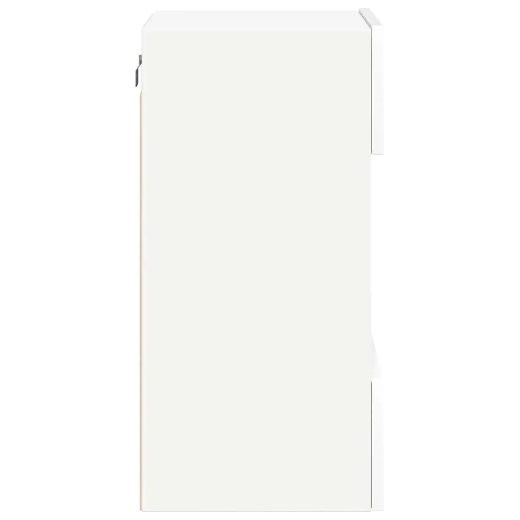 RGB LED Wall Cabinets TV Unit 2 pcs White 40x30x60.5 cm