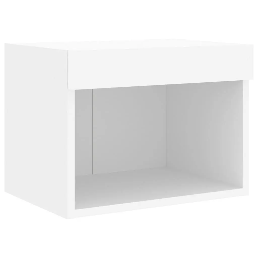 Wall-mounted Bedside Cabinet with RGB LED Lights