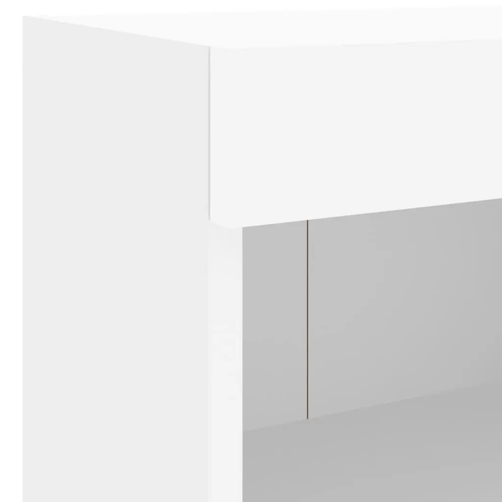 Wall-mounted Bedside Cabinet with RGB LED Lights